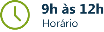 Horário: 9h às 12h